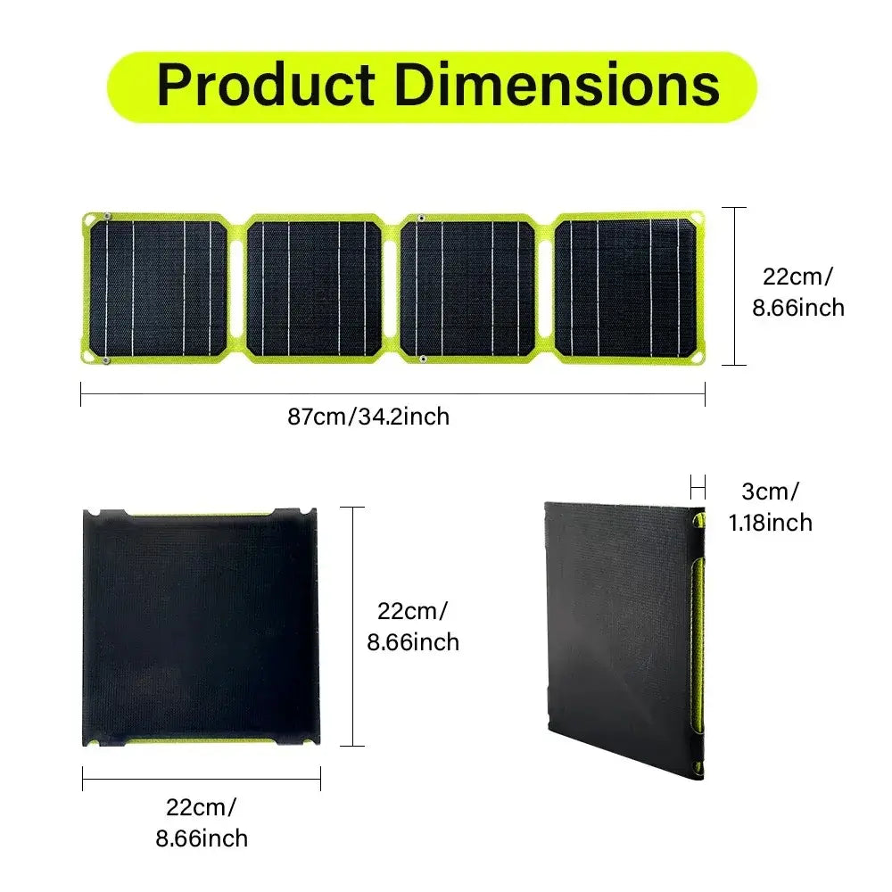 JMUYTOP Outdoor powerful Portable Solar Panel 5v 21w 40W battery phone charger PD 20w QC 3.0 9V 12V For USB A C Power bank