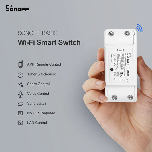 Itead SONOFF Basic R2 Mini DIY Module Wifi Light Switch Wireless APP Remote Control Switch 220V  Smart Home Electrical Switches - MediaEclat.store