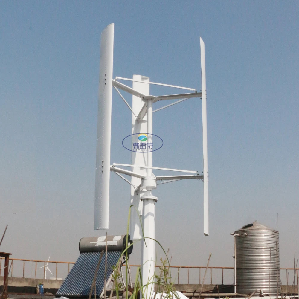 New Vertical Wind Turbine Generator 10000W 220V 3 Phase For Home Or Streetlight Use With MPPT Controller