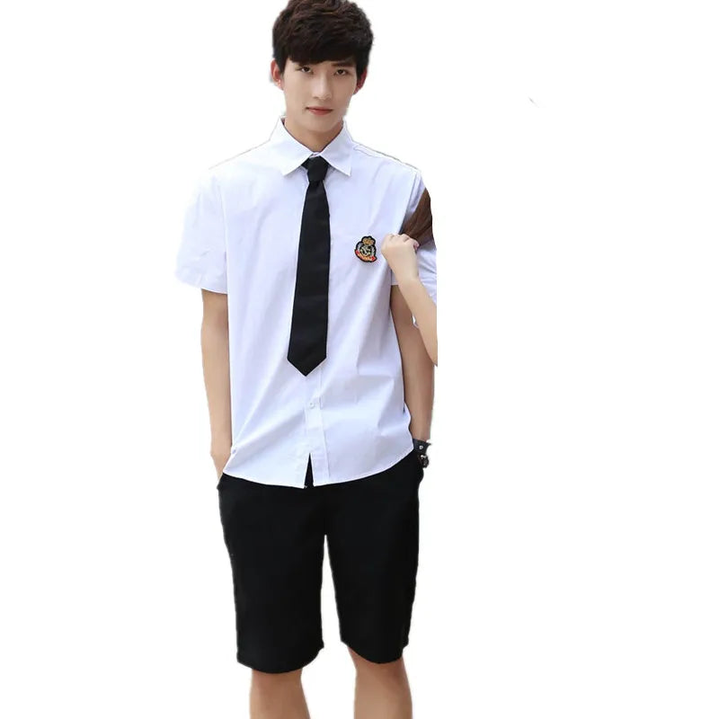 Korean school uniforms Set For Girls white Shirt Skirt For Student Shirt Pants japanese school uniform for boys cosplay costume
