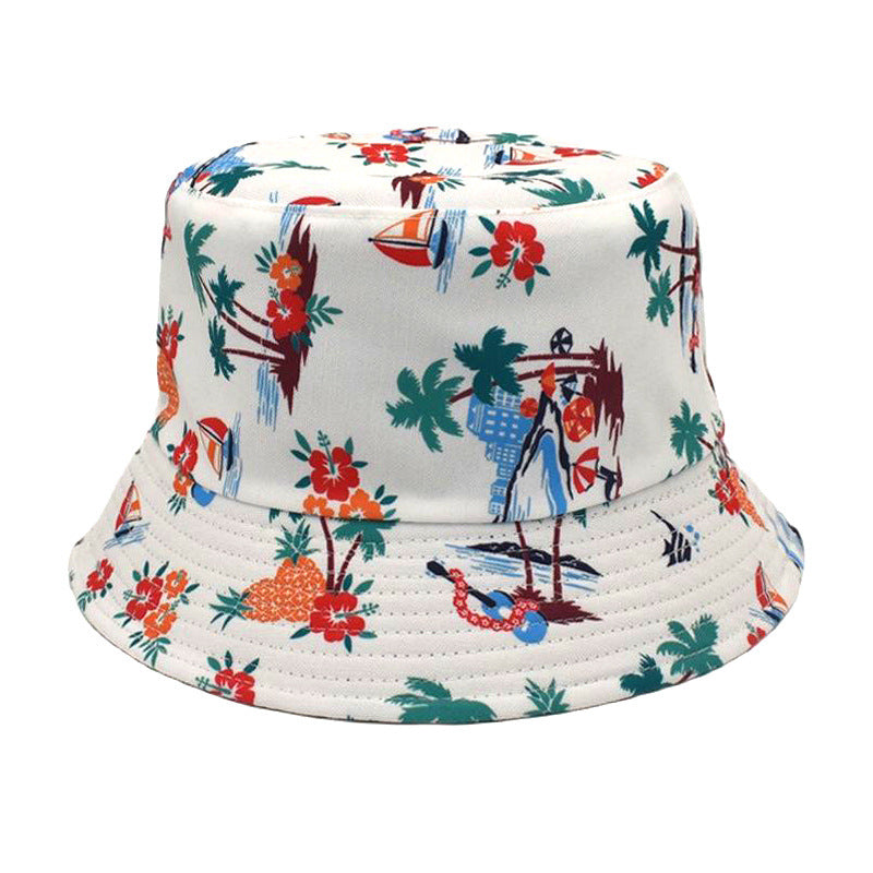 Men's And Women's Outdoor Leisure Printing Sun-shade Sun Protection Hat