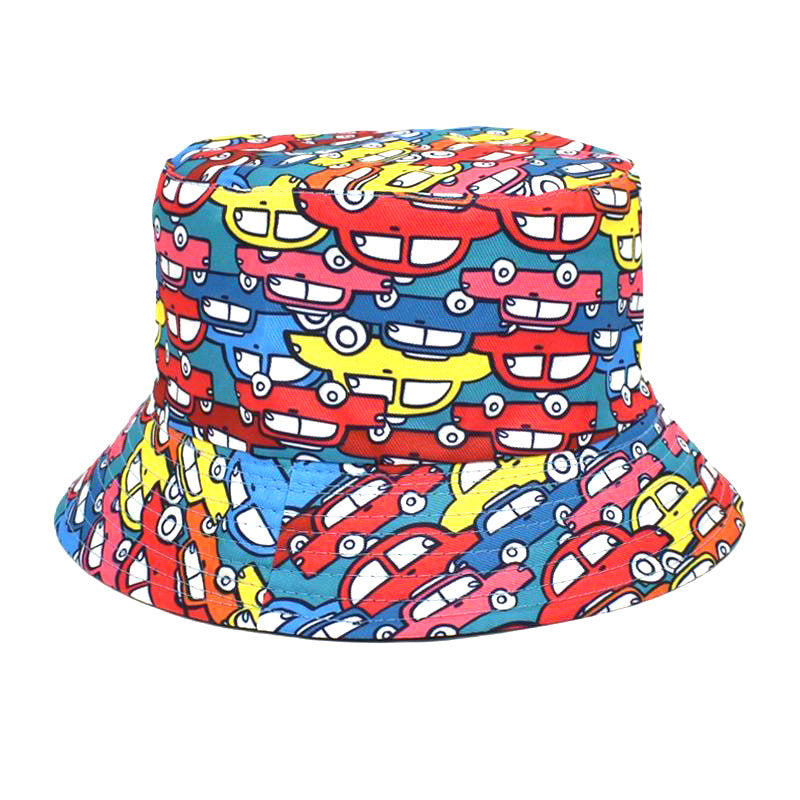 Men's And Women's Outdoor Double-sided Sunscreen Printed Fisherman Hat