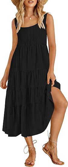 Women's Sleeveless Dress Backless Loose