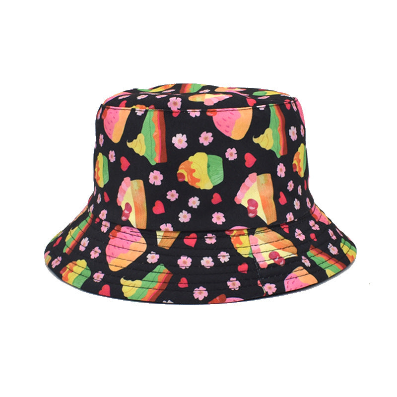 Men's And Women's Outdoor Leisure Printing Sun-shade Sun Protection Hat