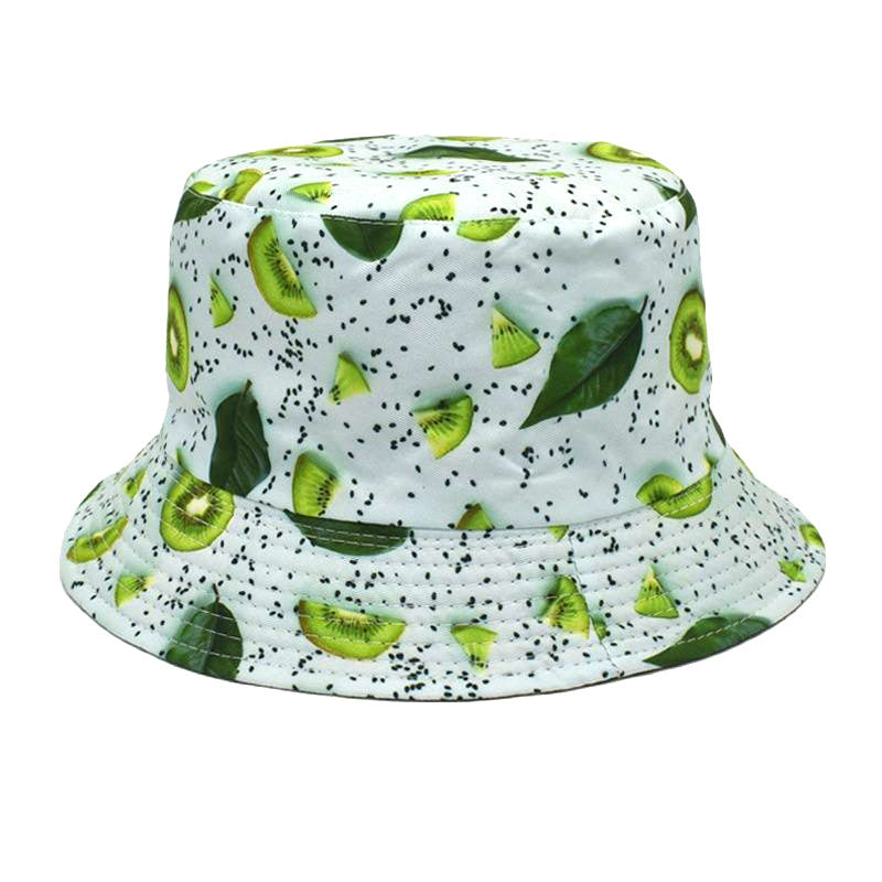 Men's And Women's Outdoor Double-sided Sunscreen Printed Fisherman Hat