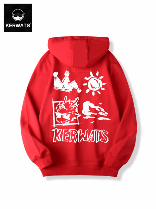 Kerwats Couple Gender-Free Graffiti Printing Sweater
