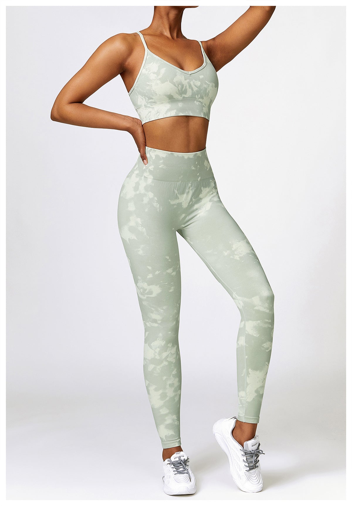 Camouflage Printing Seamless Yoga Suit Quick-drying High Waist Running Workout Clothes