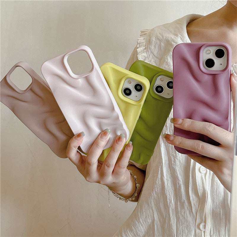 Three-dimensional Pleated Water Ripple Phone Case