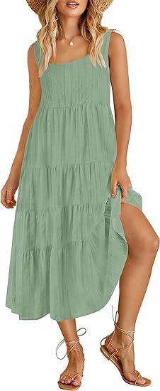 Women's Sleeveless Dress Backless Loose