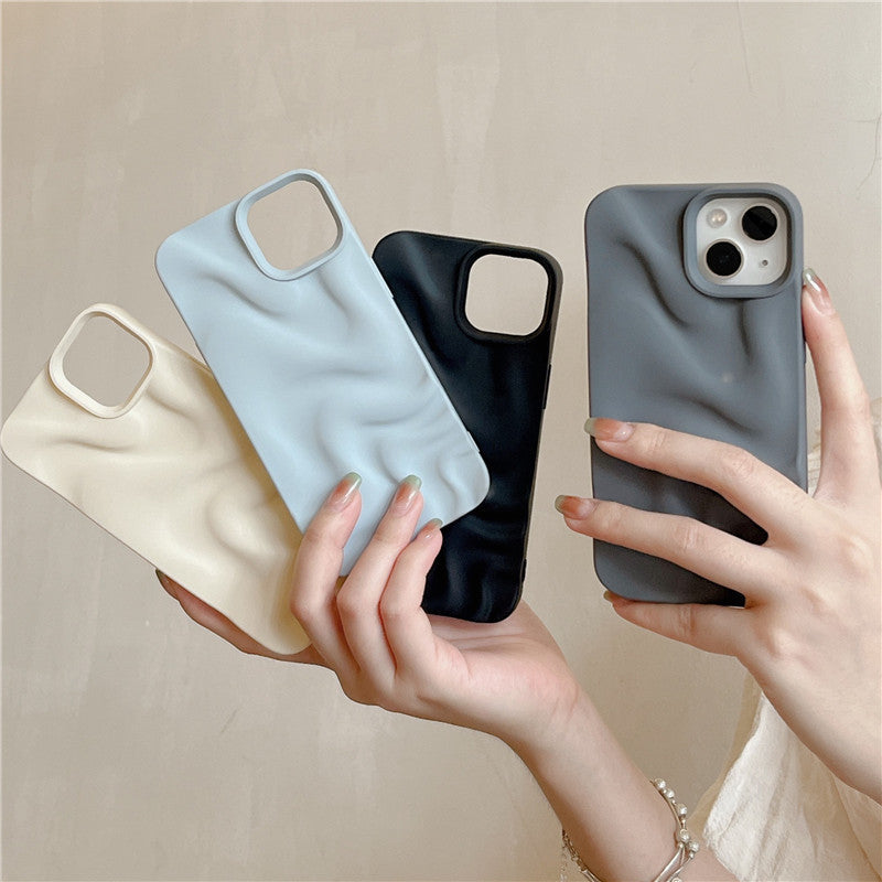 Three-dimensional Pleated Water Ripple Phone Case