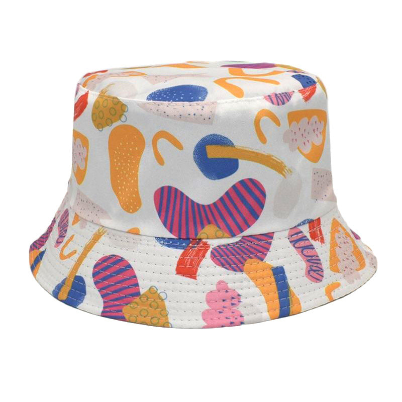 Men's And Women's Outdoor Double-sided Sunscreen Printed Fisherman Hat