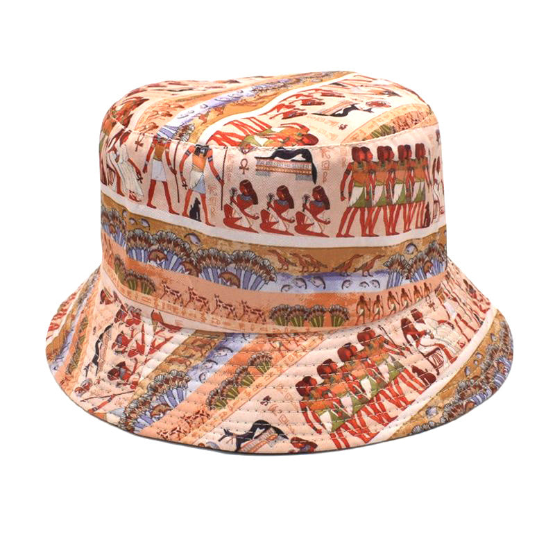 Men's And Women's Outdoor Double-sided Sunscreen Printed Fisherman Hat