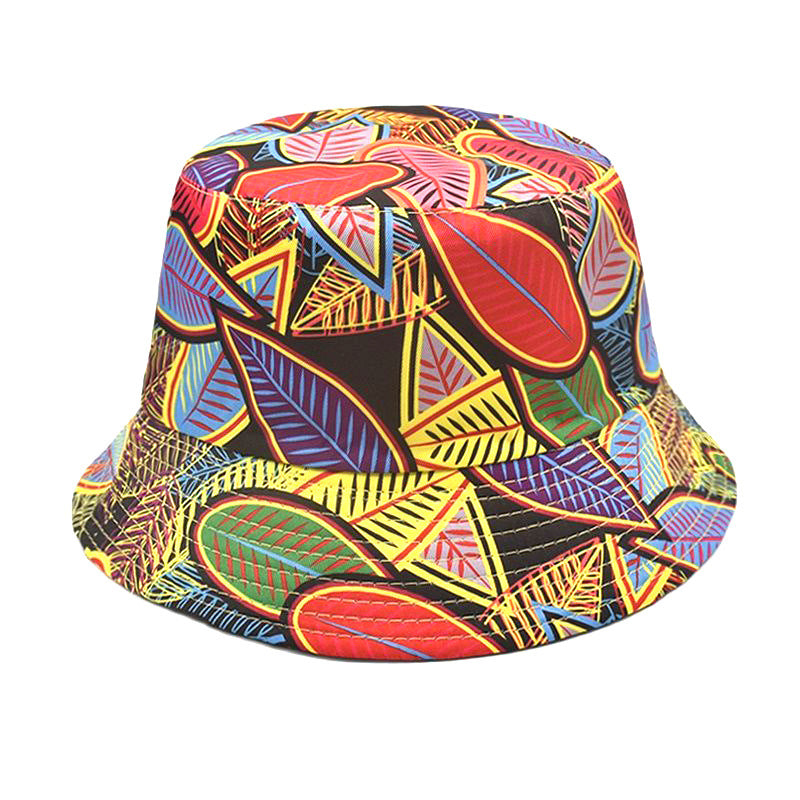 Men's And Women's Outdoor Double-sided Sunscreen Printed Fisherman Hat