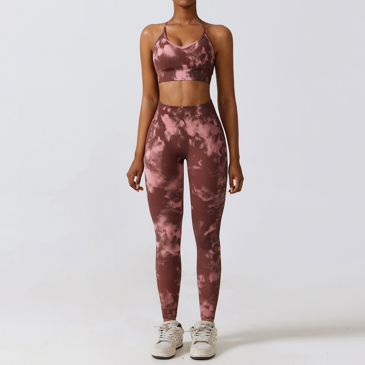 Camouflage Printing Seamless Yoga Suit Quick-drying High Waist Running Workout Clothes