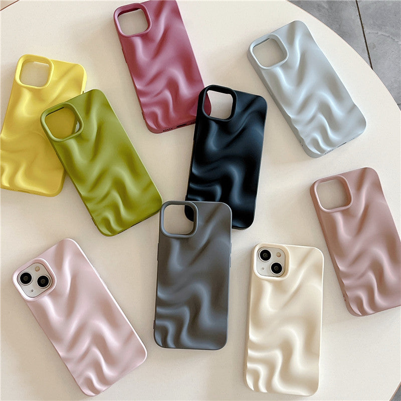 Three-dimensional Pleated Water Ripple Phone Case