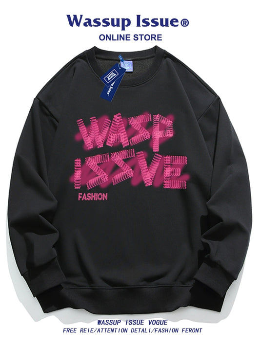 Wassup Issue Men's Couple round Neck Sweatshirt