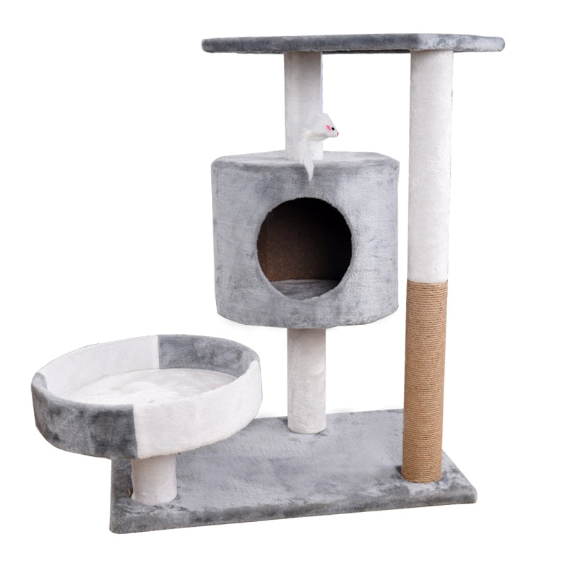 Cat Climber Cat Climbing Frame Cat Nest Cat Tree Integrated Solid Wood Cat Climbing Frame Small Cat Supplies Scratching Pole All Year Round Neutral