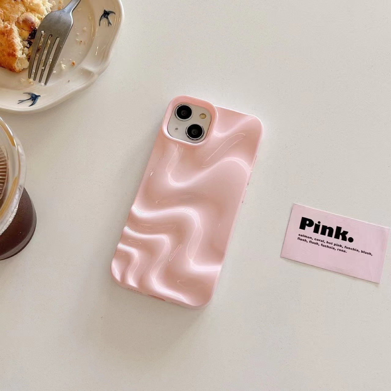 Three-dimensional Pleated Water Ripple Phone Case