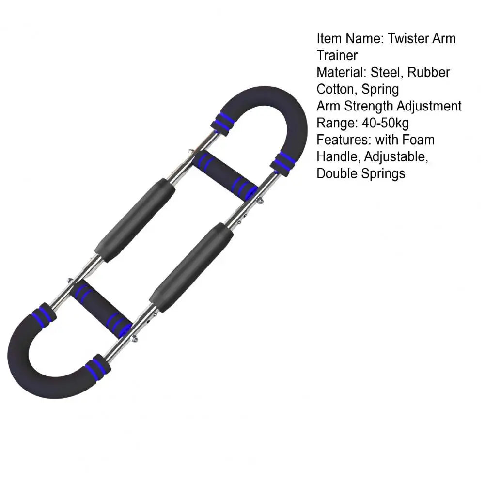 65*17.5cm Twister Arm Exerciser With Foam Handle 40-50kg Adjustable Chest Workout Bar Forearm Triceps Muscle Fitness Equipment