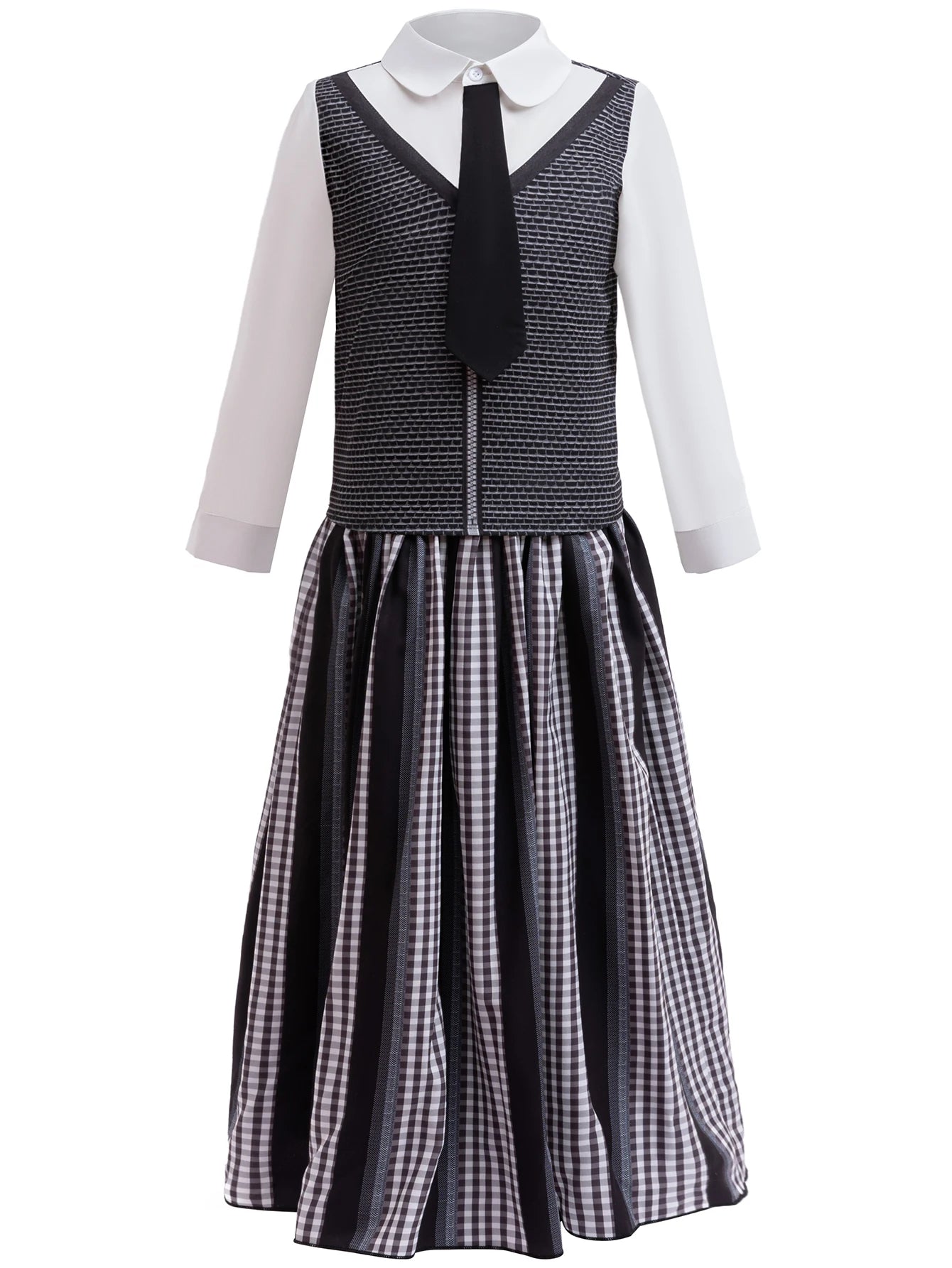 Wednesday 2 Same Style School Uniform Sets For Children Autumn Formal Skirt Suit Girl Clothes Outfits Halloween Cosplay Costume