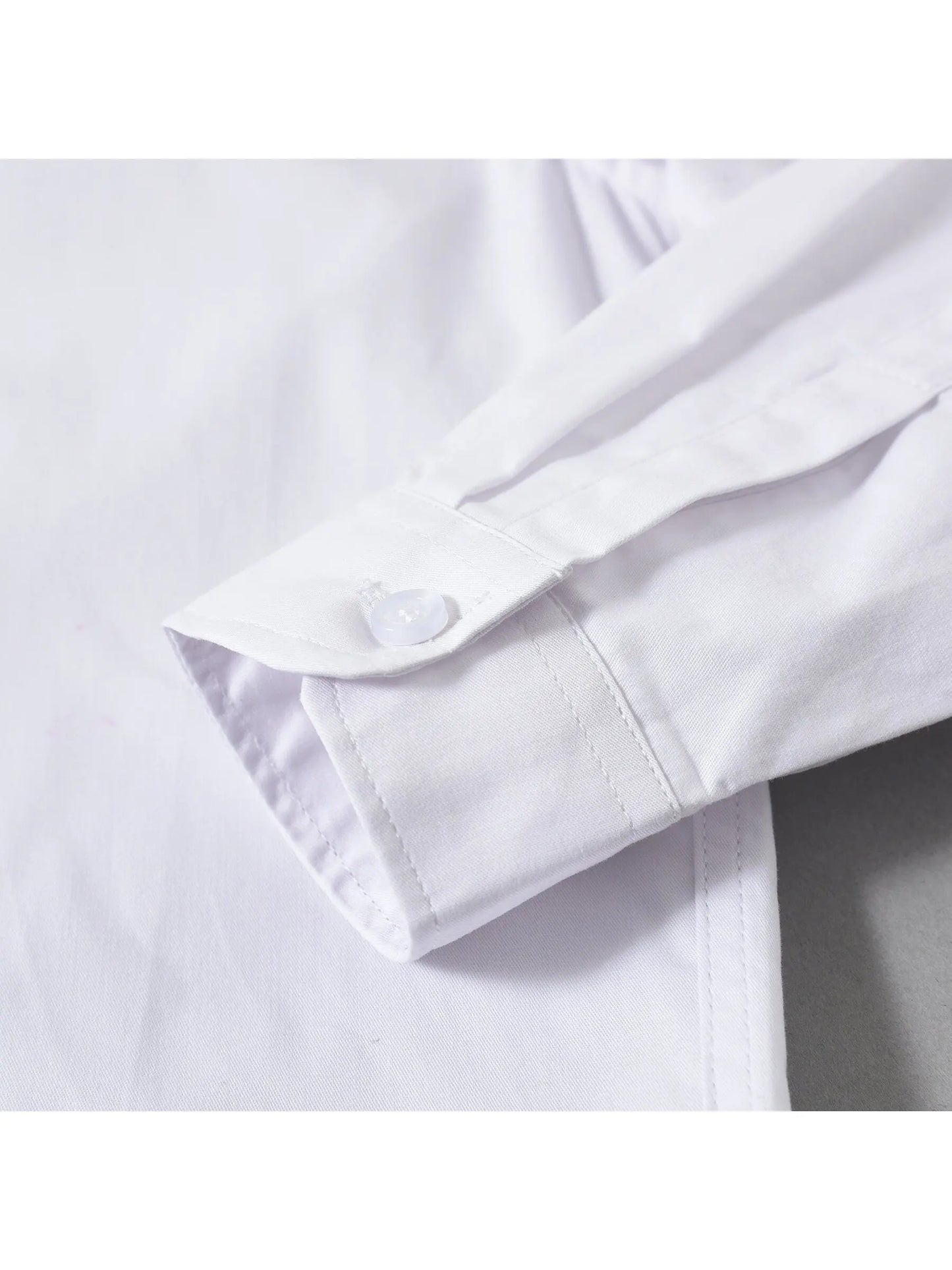 Children Long Sleeve White Shirts School Uniforms