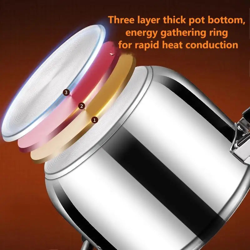 Korean Style Pressure Cooker - Explosion-Proof Stainless Steel Pot | For Induction/Gas Stoves, Restaurant & Home Use