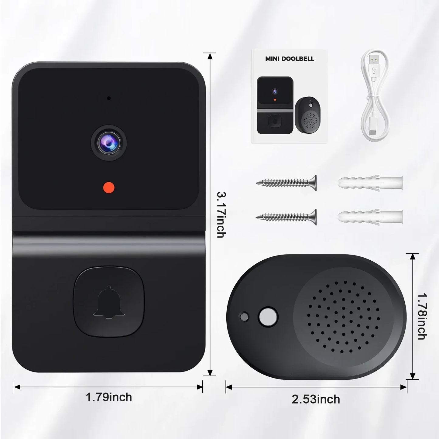 Xiaomi MIJIA Wireless Doorbell WiFi Outdoor HD Camera Security Door Bell Night Vision Video Intercom Voice Change For Home