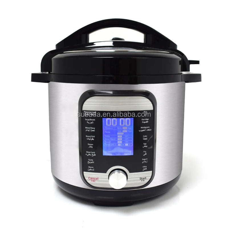Electric Pressure Cooker Rice Soup Bone Porridge Meat Stew Multigrain Bean Chili Cake Egg Slow Cook Fry Stew Yogurt Knob Control
