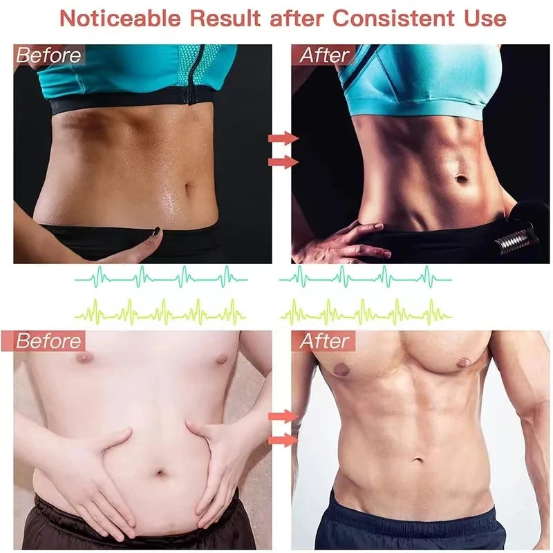 New USB Muscle Stimulator Belt ABS Trainer Belts EMS Abdominal Waist Belly Workout Massager Electric Home Gym Fitness Equiment