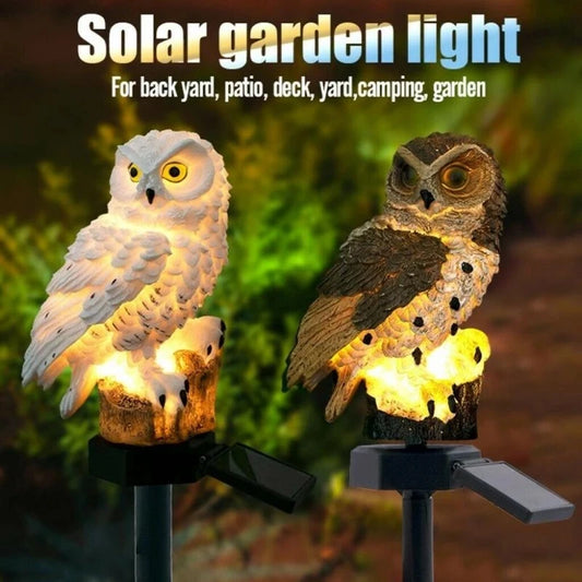Solar Powered LED Owl Garden Lights Outdoor Solar Light Owl Animal Pixie Lawn Lamps Ornament Waterproof Lamp Unique Solar Lights