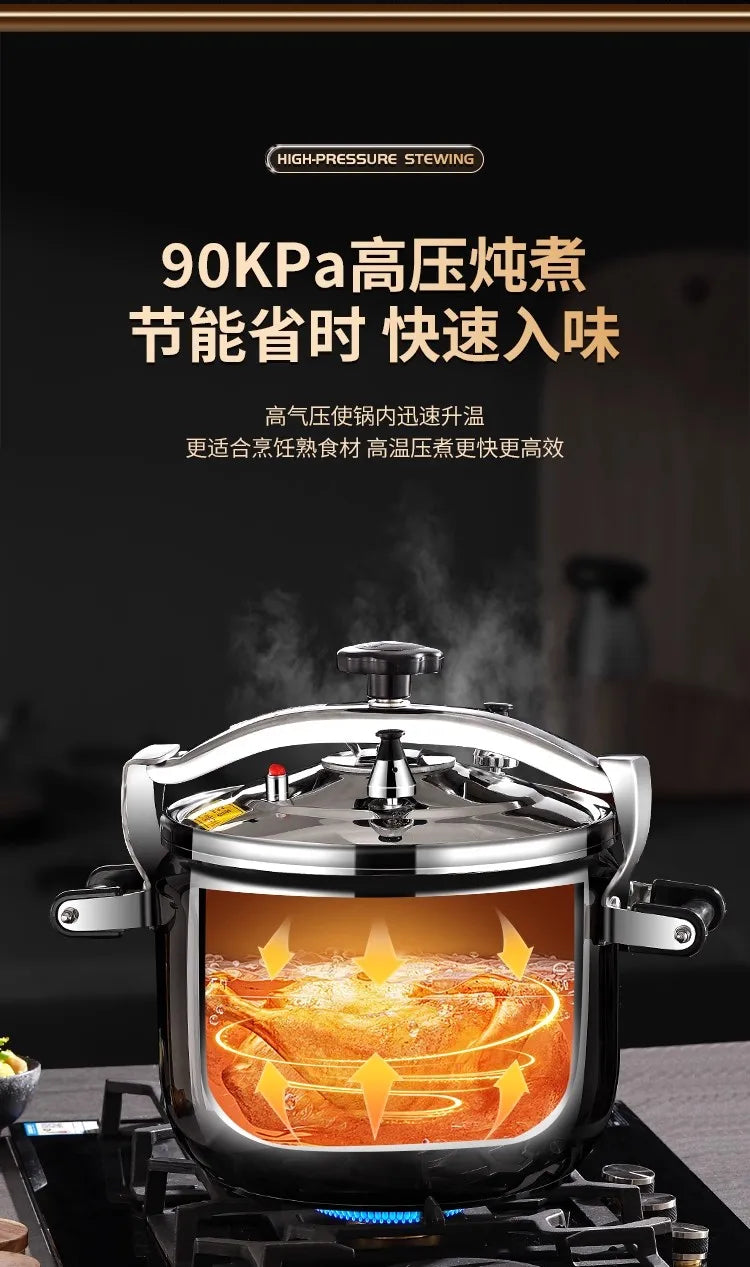 Korean Style Pressure Cooker - Explosion-Proof Stainless Steel Pot | For Induction/Gas Stoves, Restaurant & Home Use