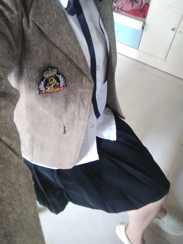 High school uniform set British Academy autumn smale jacket men women Korean school JK Uniform