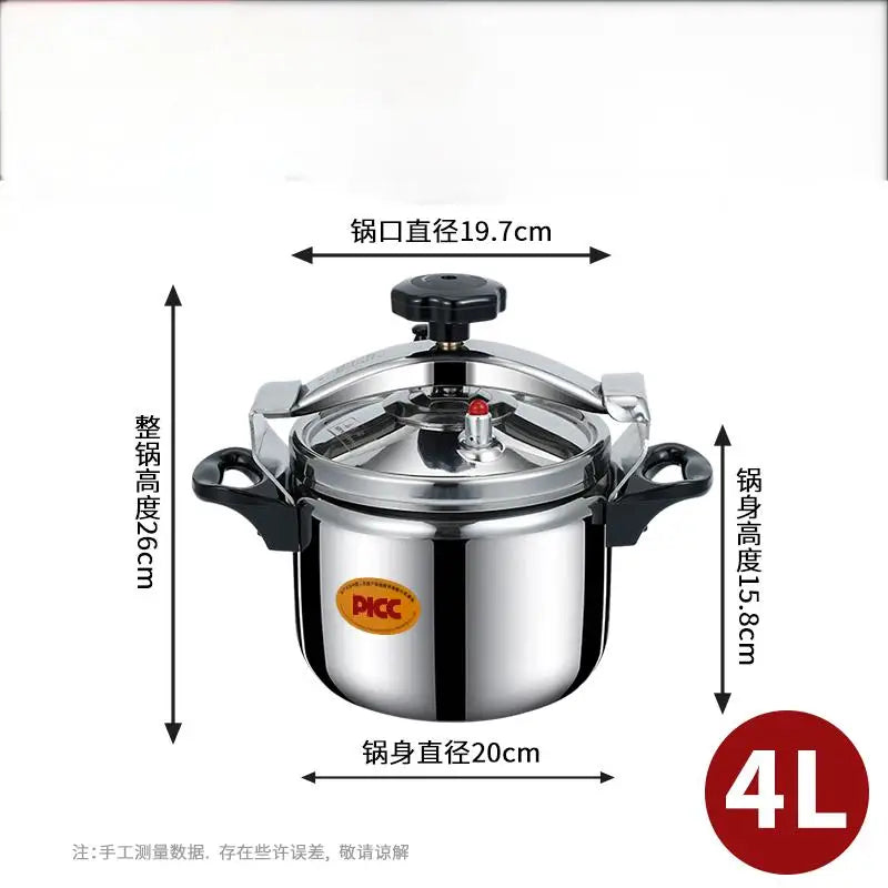 Korean Style Pressure Cooker - Explosion-Proof Stainless Steel Pot | For Induction/Gas Stoves, Restaurant & Home Use