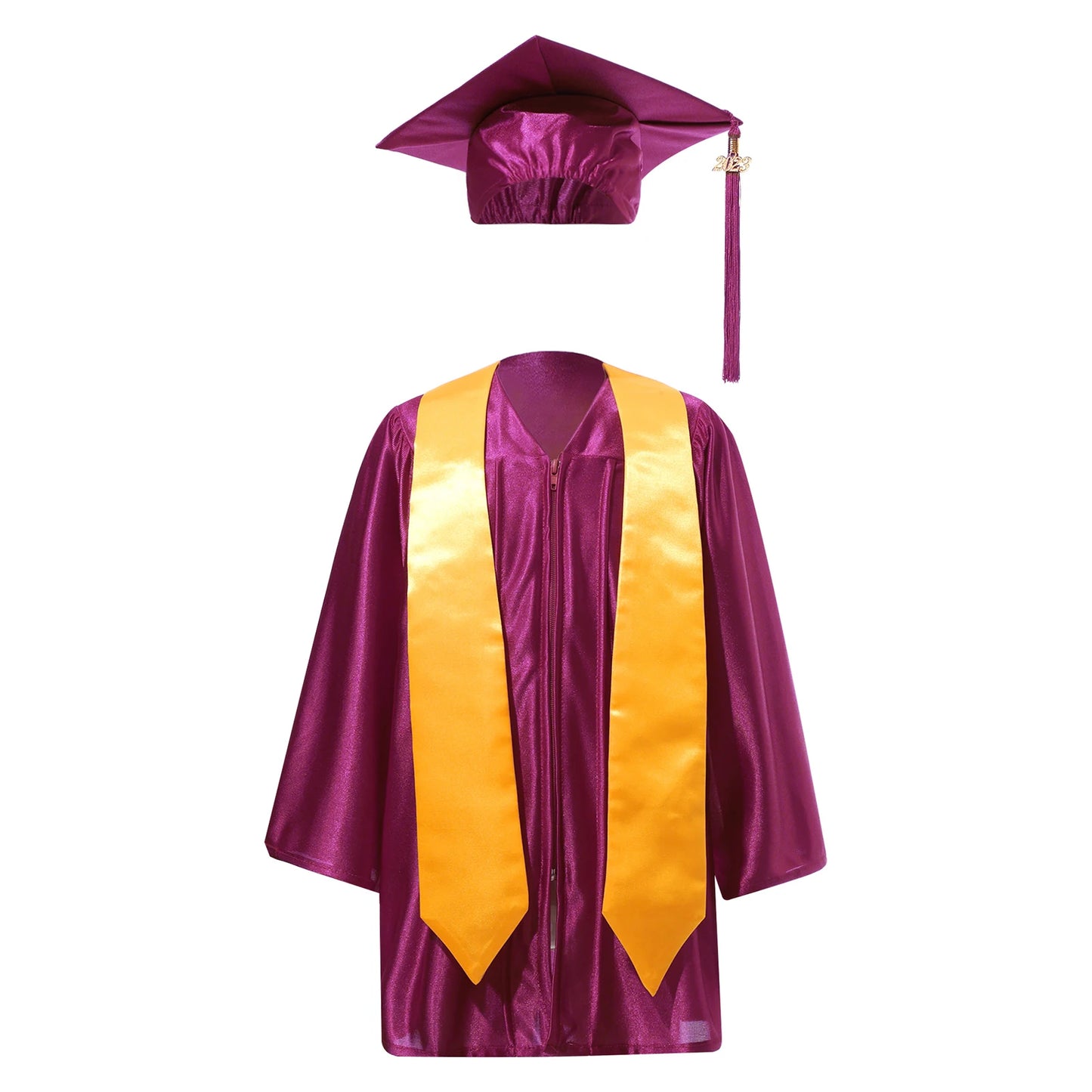 Kids Girls Boys School Uniform Ceremony Graduation Ceremony Gown with Badge Outfit Children Set Preschool Kindergarten Costumes