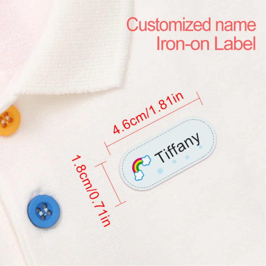 Customizable Waterproof Iron-on Clothing Labels-Professional Grade Fabric Stickers for School Uniforms,Sportswear Garments