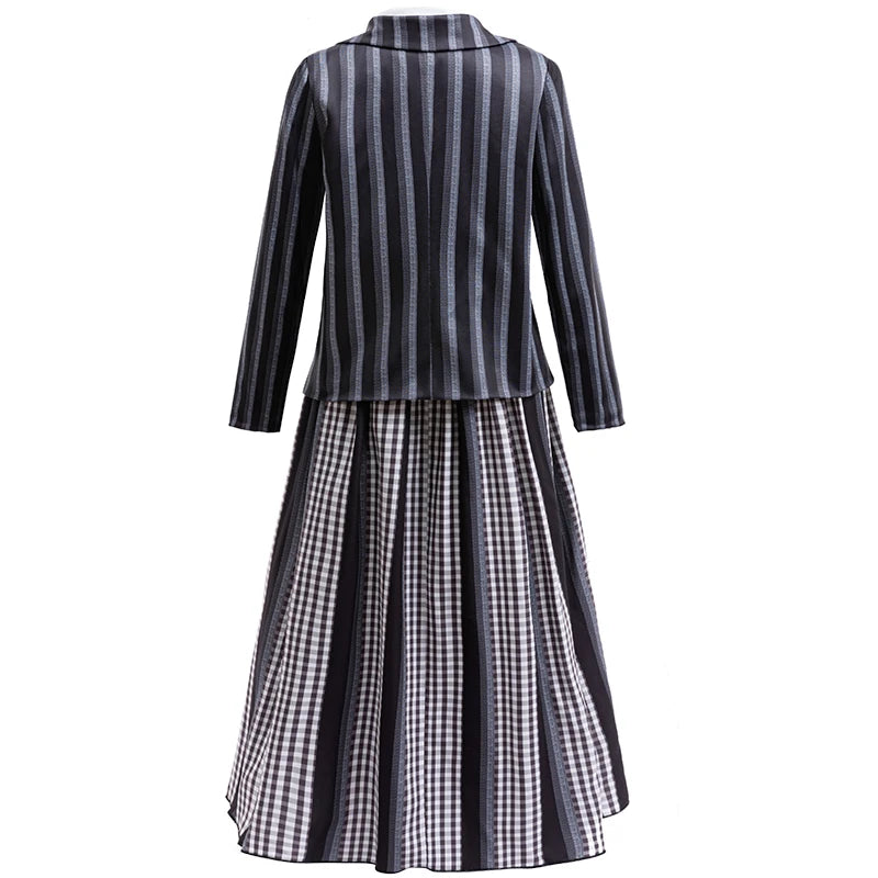 Wednesday 2 Same Style School Uniform Sets For Children Autumn Formal Skirt Suit Girl Clothes Outfits Halloween Cosplay Costume
