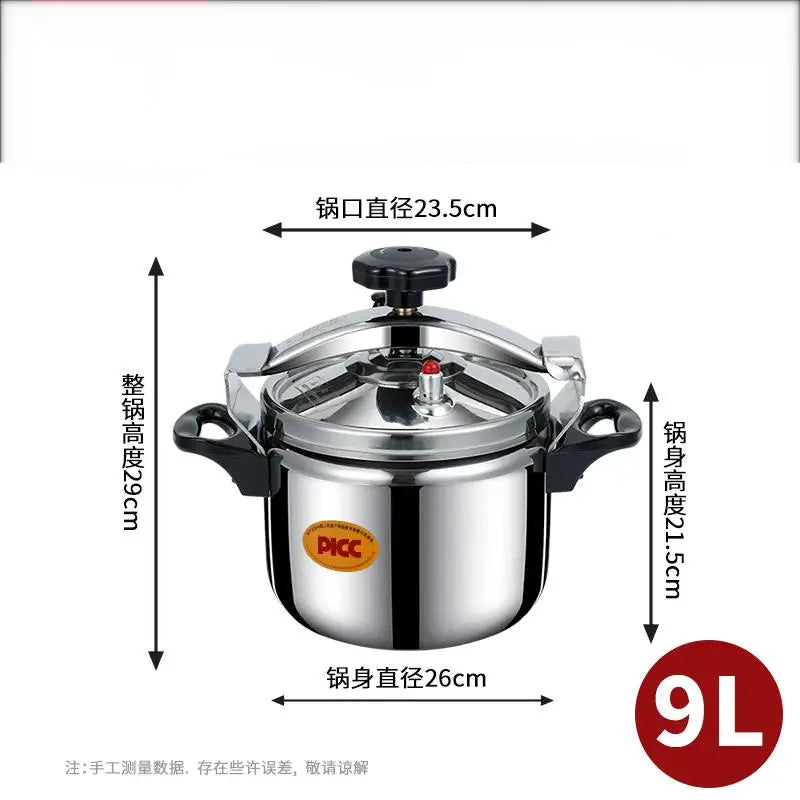 Korean Style Pressure Cooker - Explosion-Proof Stainless Steel Pot | For Induction/Gas Stoves, Restaurant & Home Use