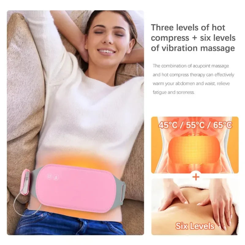 Menstrual Heating Portable Heating Massager Belt Abdominal Waist Belt Relieve Period Uterus Cold Dysmenorrhea Relieving Belt