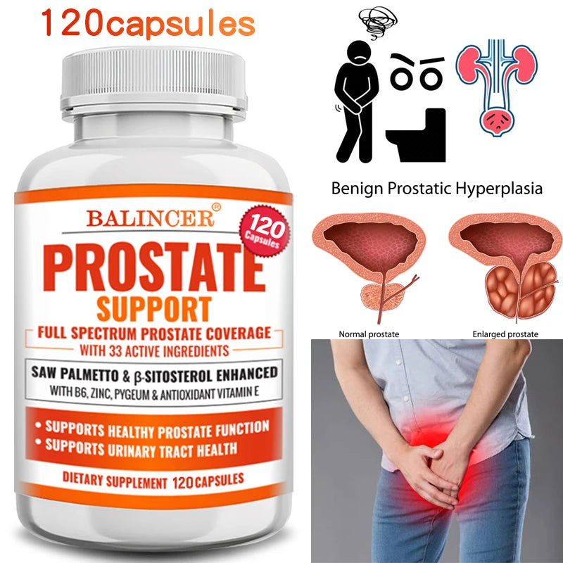 Balincer Men's Vitamin Capsules - Supports Prostate Function, Helps Improve Urinary Tract Function, Relieves Frequent Urination - MediaEclat.store