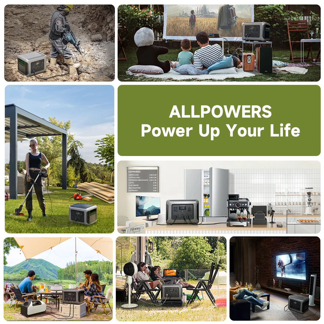 ALLPOWERS R2500 Portable Power Station 2016Wh Expandable to 20kWh LFP Battery 2500W Emergency Household / Outdoor Power Supply