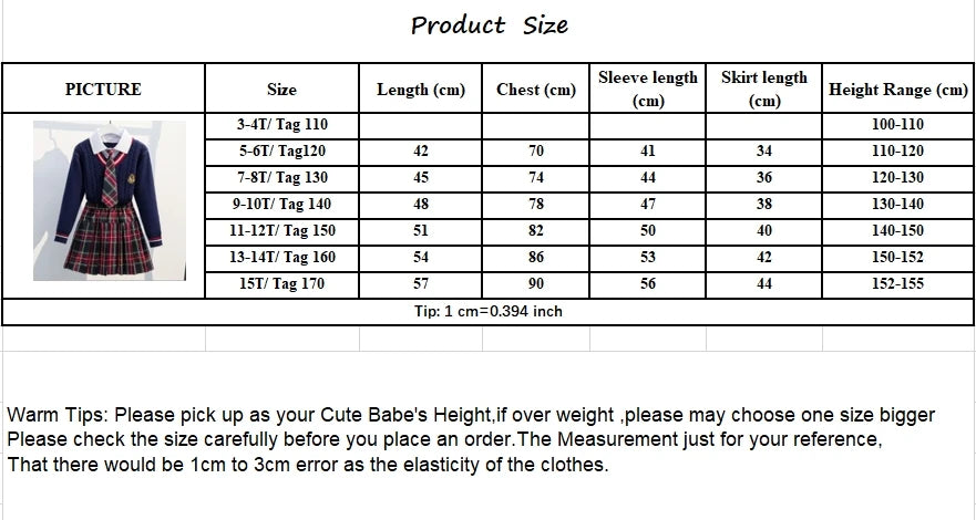 School Uniform for Teens School Uniform for Girls Children Costume Kids Suit Preppy Sweater Skirt Clothes for Girls 12 13 14