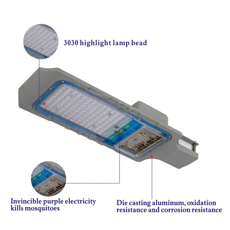 top quality aluminum die casting all in one Kill mosquitoes large led lamp 100w outdoor solar street lights automatic Lighting