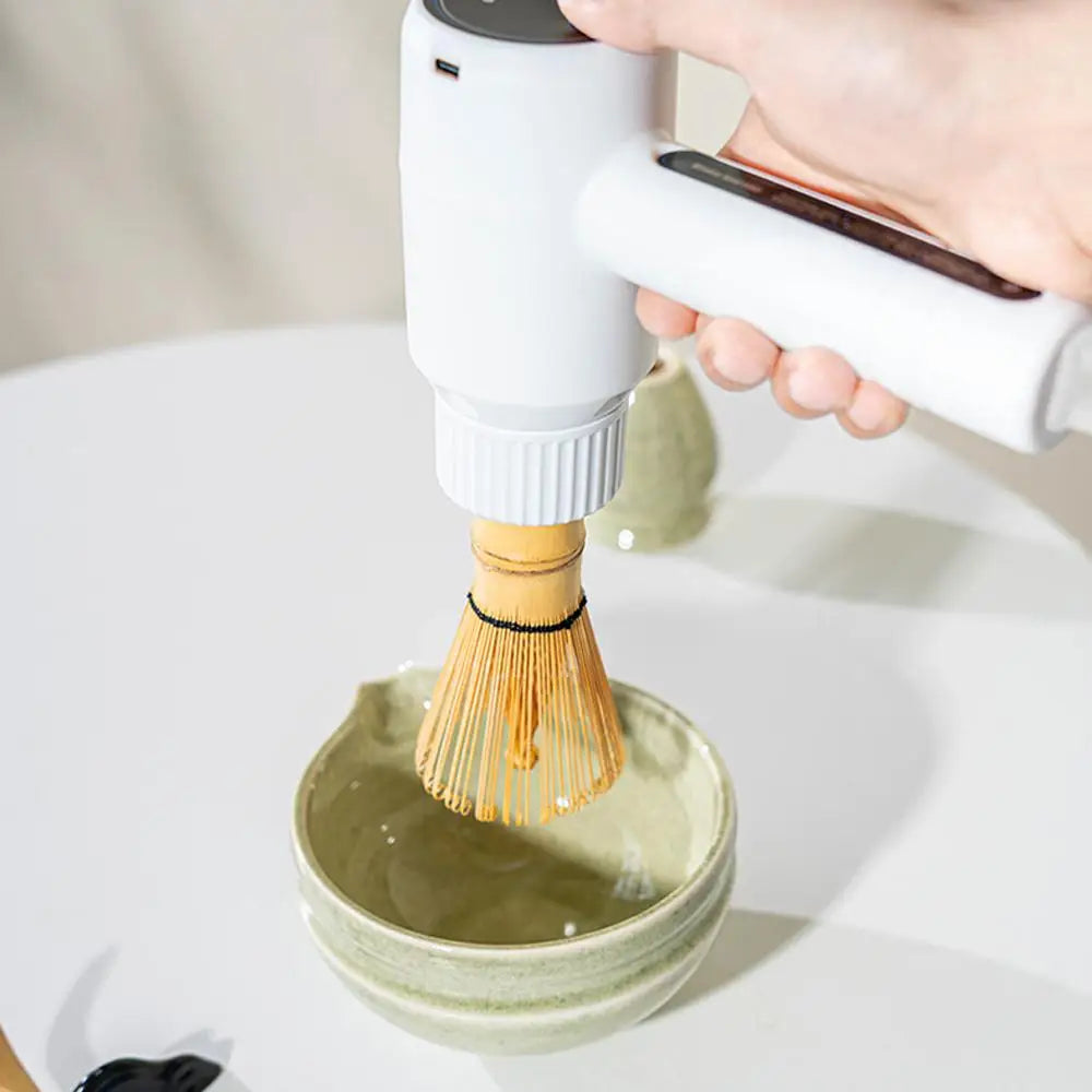 Matcha Electric Whisk Set - Rechargeable Handheld Mixer with Whisk and Holder Electric Handheld Mixer for Matcha Tea Lovers