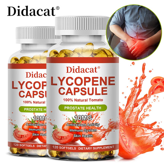 Lycopene Capsules - Prostate Health, Urinary Tract Health, Enhance Immunity,Tomato Extract,Gluten-Free - MediaEclat.store