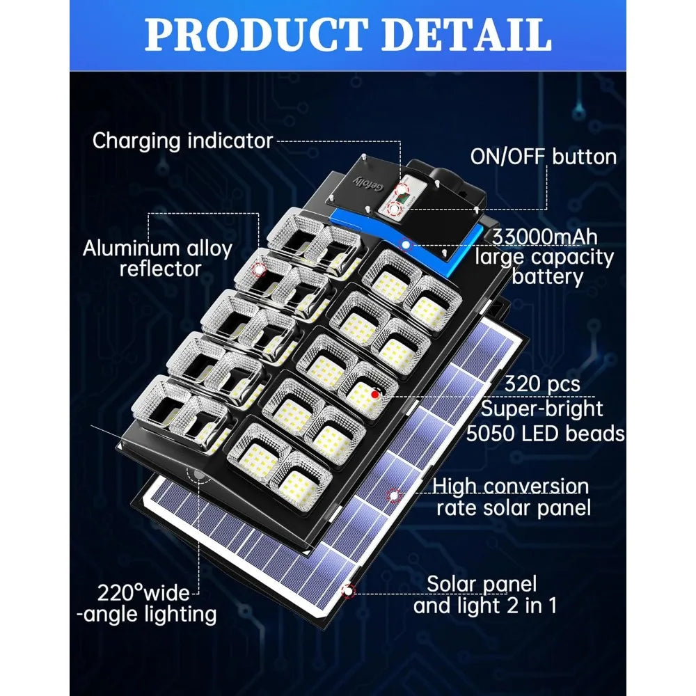 Solar Light, Dusk To Dawn Security Flood Lights, Motion Sensor Led Lamp, Solar Light