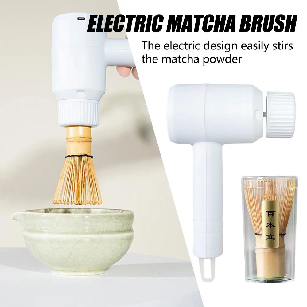 Matcha Electric Whisk Set - Rechargeable Handheld Mixer with Whisk and Holder Electric Handheld Mixer for Matcha Tea Lovers