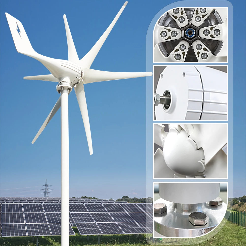 EU 5 days delivery 3000W Windmill Turbine Generator Dynamo Energy 3KW 12V 24V 48V With Mppt Charge Controller For Home Use