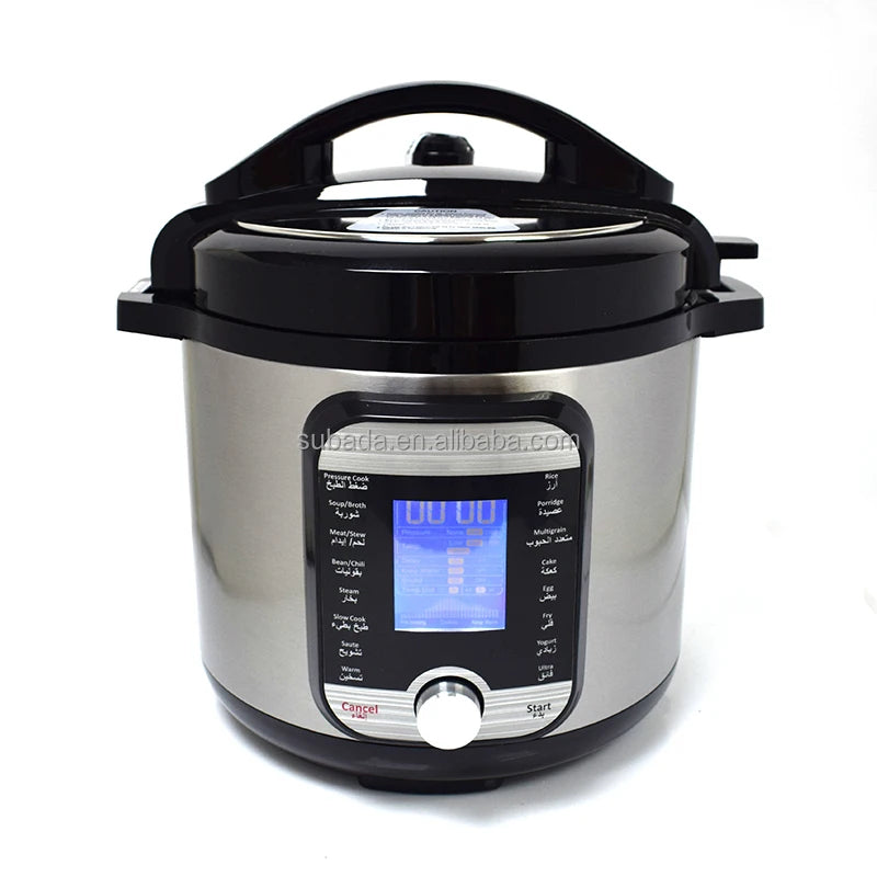 Electric Pressure Cooker Rice Soup Bone Porridge Meat Stew Multigrain Bean Chili Cake Egg Slow Cook Fry Stew Yogurt Knob Control