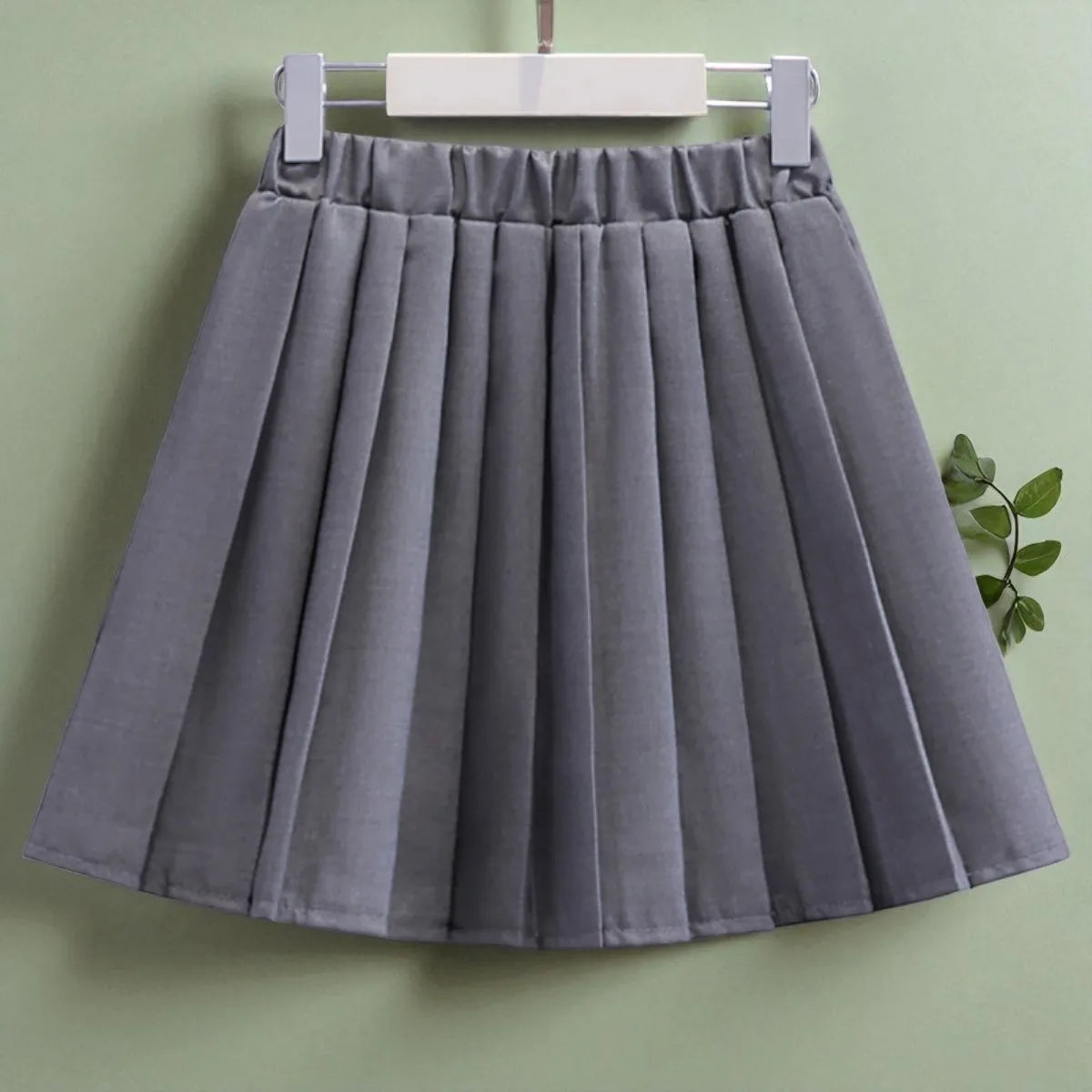 Back to School Uniform Girls Outfits Set Kids Grey Sweater Vest & Shirt & Skirt Tracksuit Teens Kids Suit Costumes 6 8 9 10 12 Y
