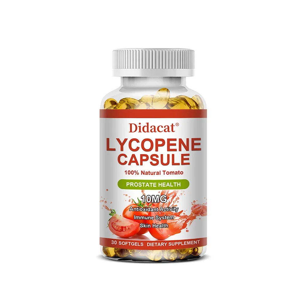 Lycopene Capsules - Prostate Health, Urinary Tract Health, Enhance Immunity,Tomato Extract,Gluten-Free - MediaEclat.store
